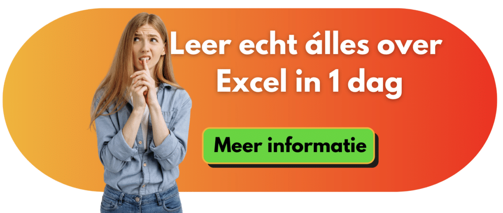 Banner voor Excel basis cursus